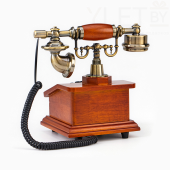 Ретро-телефон «Строгий», шкатулка, 17×17×26 см, дерево