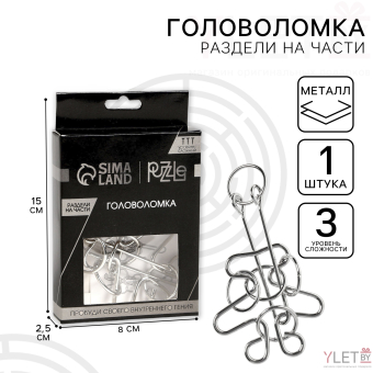 Головоломка металлическая «Игры разума. Раздели на части» №10