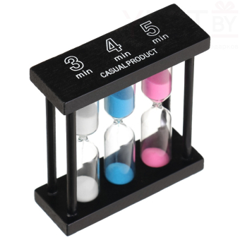 Песочные часы Кальт, на 3, 4, 5 минут, Черные