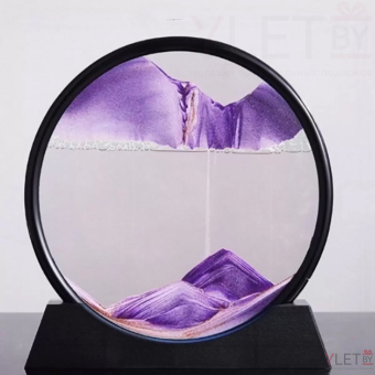 Песочная 3D картина (фиолетовая) 26х24 см