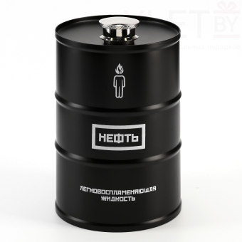 Фляжка для алкоголя 750 мл, «Нефть», нержавеющая сталь, подарочная, 25 oz