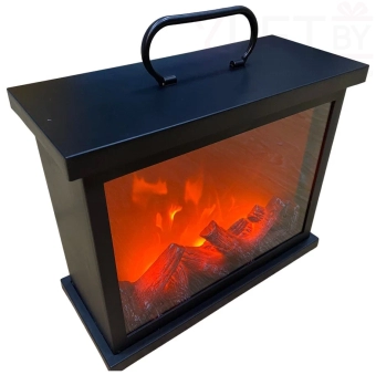 Светильник декоративный черный "Камин" с держателем