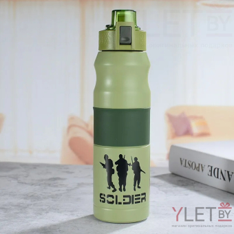 Термокружка хаки 380 мл Светлый