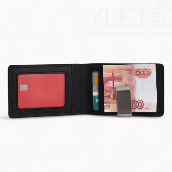 Зажим для купюр, карт, картхолдер, портмоне, чёрный