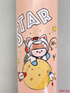 Термос с датчиком температуры «Happy friends, girl», red (500 ml)