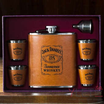 Набор фляжка и стопки Макси Jack Daniels