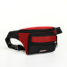 Сумка поясная "Спорт" на молнии, 32*8*13,5 см, 3 наружных кармана, цвет красный/чёрный