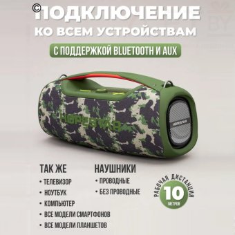 Портативная колонка Hopestar А60, 100W с микрофоном Камуфляж