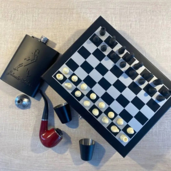 Набор подарочный с флягой Черный