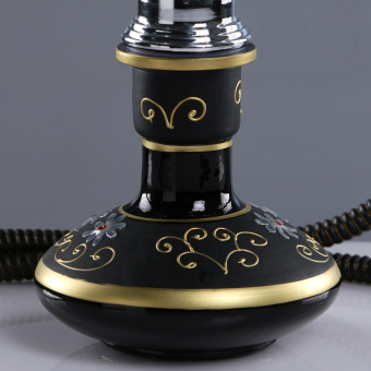 Кальян «Корай», 33 см, 2 трубки, черный