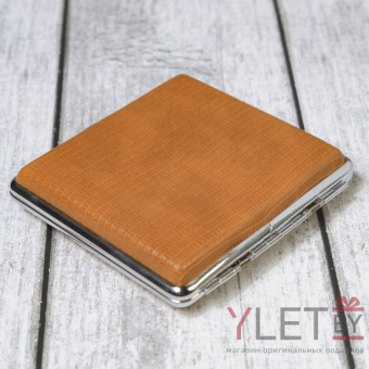 Портсигар под кожу Оранжевый