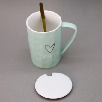 Кружка «Love u», green,  400 мл