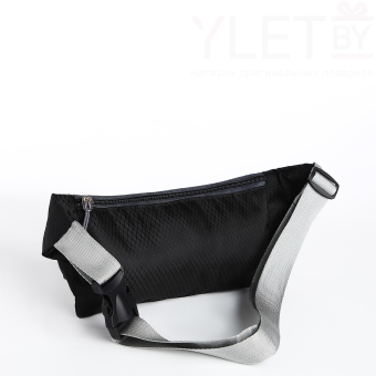 Сумка поясная "Resport" на молнии, 32*0,5*10 см, наружный карман, разъем для USB, черный