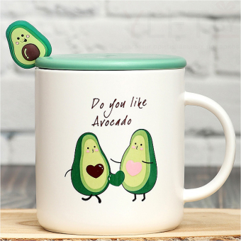 Кружка Авокадо с ложкой DO YOU LIKE AVOCADO