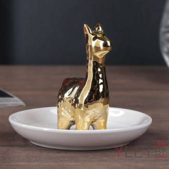 Тарелочка подставка для украшений Лама