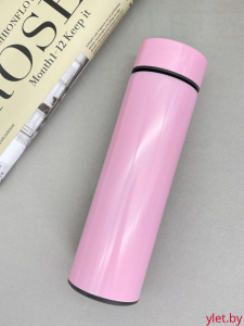 Термос с датчиком температуры «Metallic», pink (500 ml)