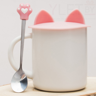 Кружка Котик Силиконовые ушки №2