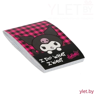 Блокнот А6 "Kuromi", 60 л, клетка, на гребне