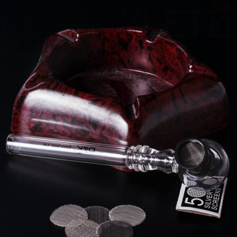 Курительный девайс стеклянный с приемником и набором сеточек