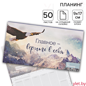 Планер с отрывными листами «Орел» 9,5 × 17,5 см, 50 л