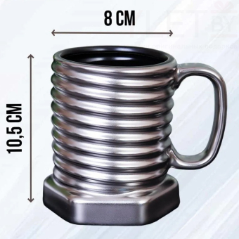 Кружка керамическая Болт Серебро