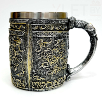 Кружка металлическая Череп с рубином