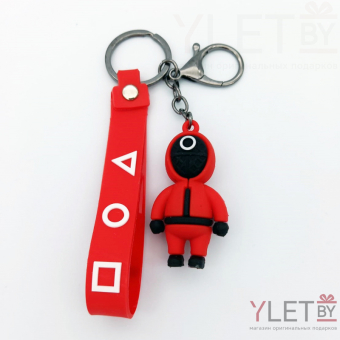 Брелок подвеска "Игра в кальмара. Рабочий"