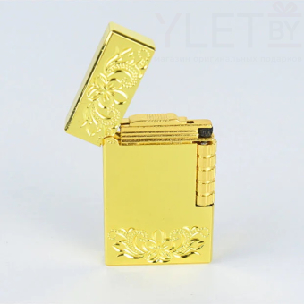 Зажигалка газовая турбо Draft Золото