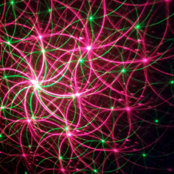 Лазерный проектор Mini Laser Stage Lighting YX-04. Цветы, точки, круги, рыбки