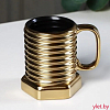 Кружка керамическая Болт Золото