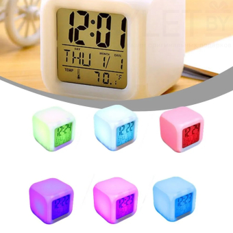 Будильник часы Светящийся Кубик