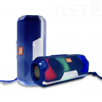 Беспроводная bluetooth колонка TG-143 с подсветкой Синяя