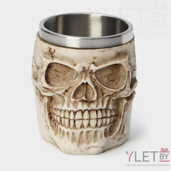 Кружка металлическая  «Череп кость», 400 мл