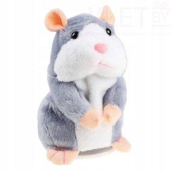 Говорящий хомяк повторяшка Серый