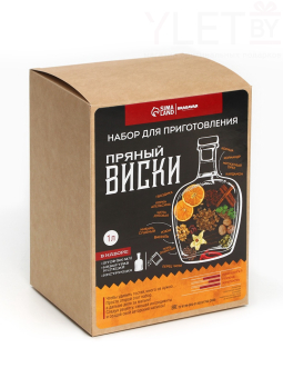 Подарочный набор для приготовления настойки «Пряный виски»: травы и специи 19 г., штоф 500 мл., инструкция
