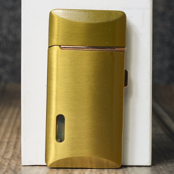 Зажигалка газовая с кремнем и кнопкой турбо с индикатором газа