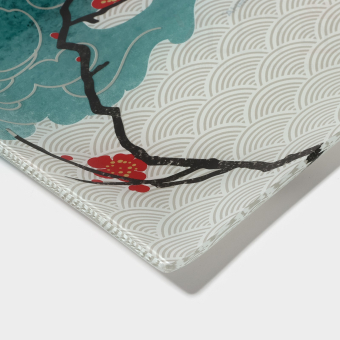 Набор для суши из стекла «Абстракция», 3 предмета: соусники 8×2 см, 8×6 см, подставка 25×15×2 см