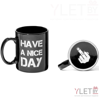 Кружка "FUCK Хорошего дня! средний палец"