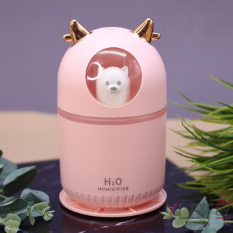 Настольный увлажнитель воздуха - ночник "Cat in a spacesuit", pink, (портативный, USB)