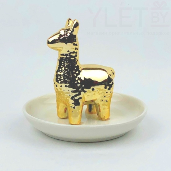 Тарелочка подставка для украшений Лама