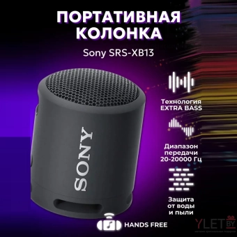 Колонка беспроводная музыкальная Sony SRS-XB13 (черная)