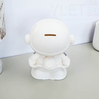 Копилка «Astronaut», silver, (18 см), пластик