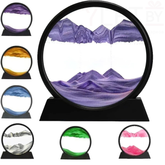 Песочная 3D картина (фиолетовая) 26х24 см