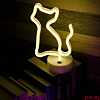 Светильник неоновый "Кошка" (USB в комплекте)