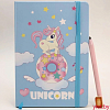 Блокнот (А5) "Unicorn on the cloud", blue (14.5*21)