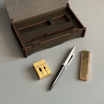 Подарочный набор " Больших побед " (Ручка, USB зажигалка Ciger, зарядный кабель)