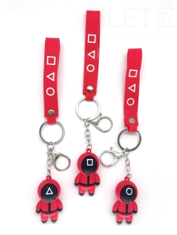 Брелок подвеска "Игра в кальмара. Рабочий"