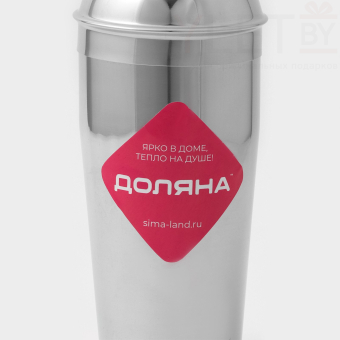 Шейкер из нержавеющей стали Доляна, 550 мл, цвет хромированный