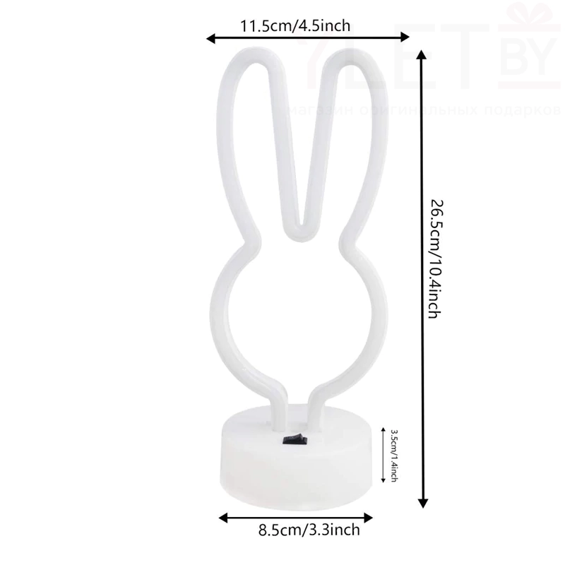 Светильник неоновый Кролик