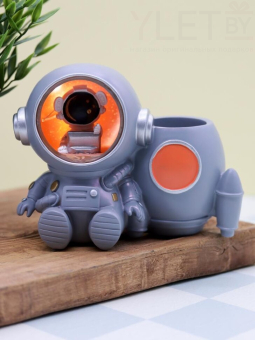 Ночник - подставка для канцелярских принадлежностей «Cosmo rocket», gray